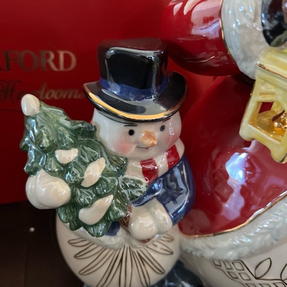 Waterford Heirloom snowman cookie jar EUC - Picture 3 of 12